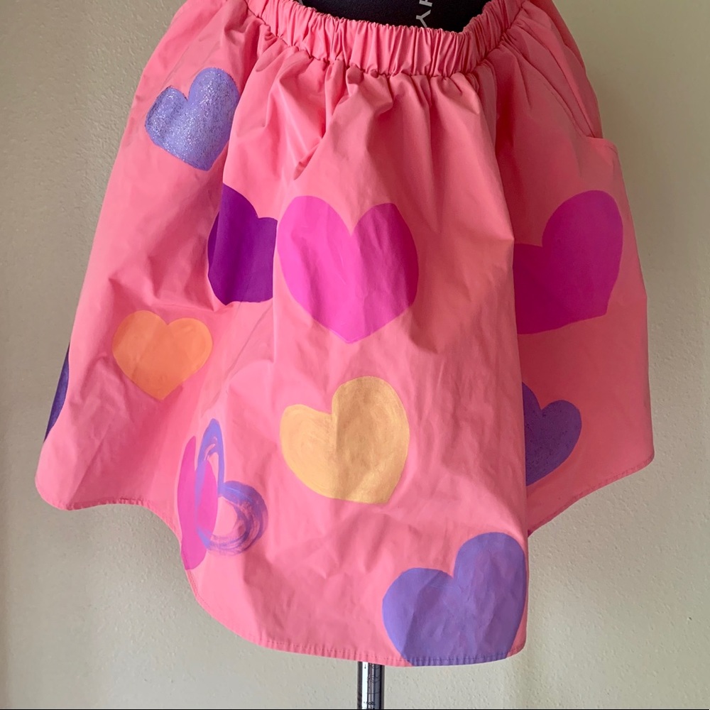 Hand Painted Unique Skirt Pink Sz 8